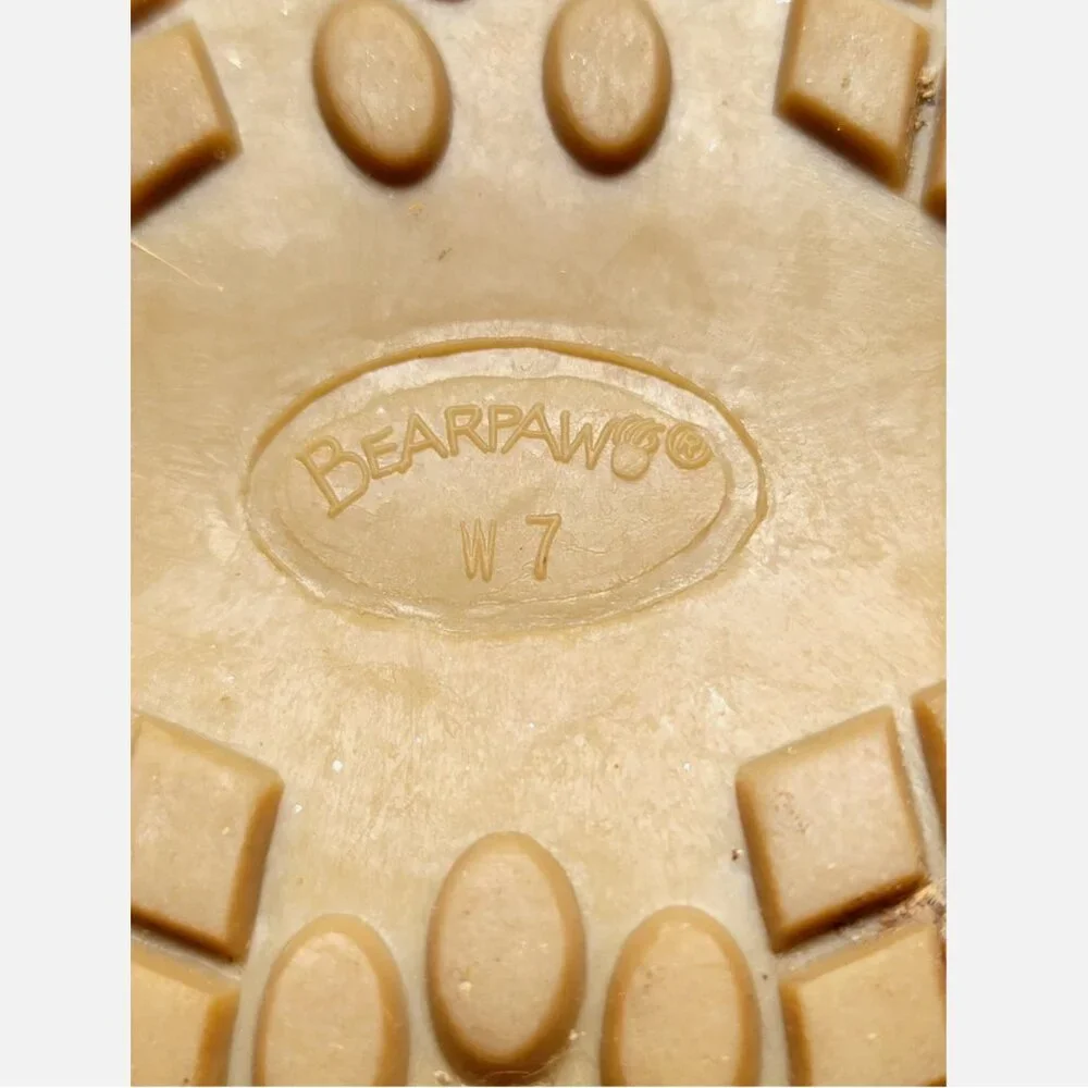 BearPaw KOLA Apres Ski Boots Sz 7 Real Fur Sheepskin Calf Goat Skin Wool Tan - Picture 14 of 16